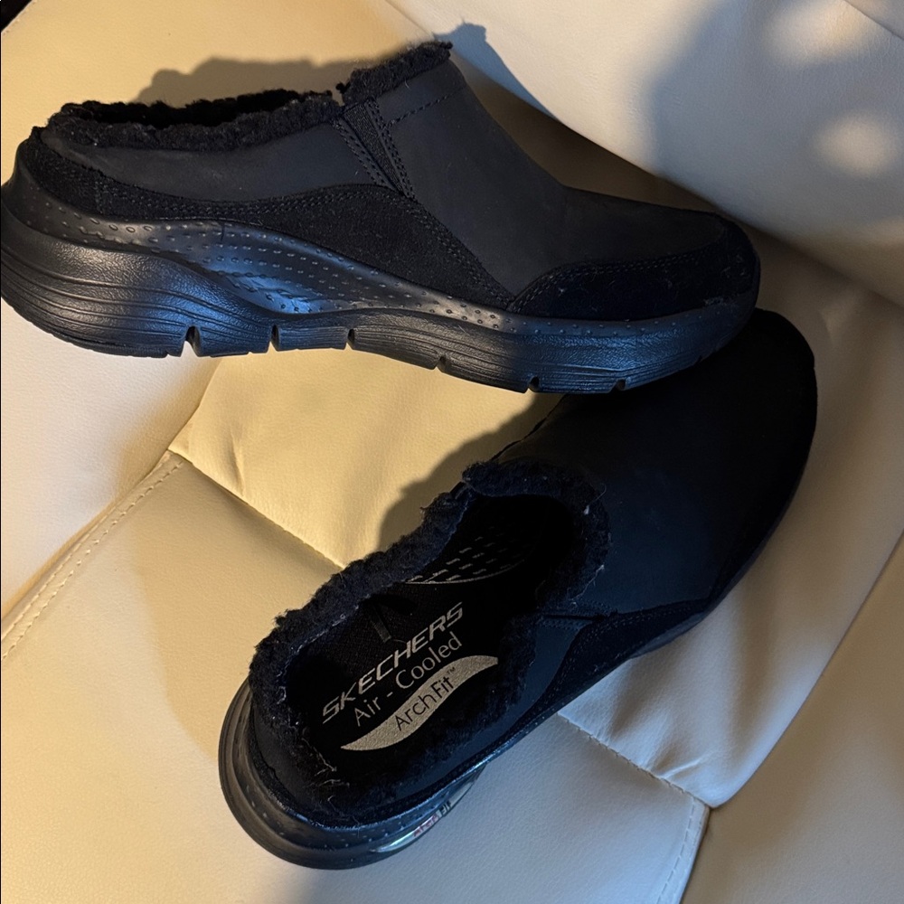 Skechers Black Cozy Slip-Ons - Picture 5 of 10